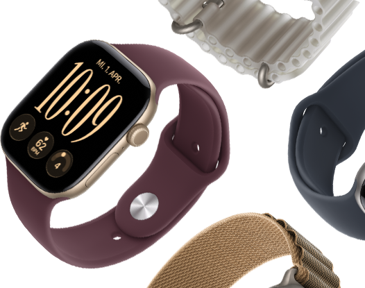 Apple Watch Series 11 Armbänder: Sportarmband Nebelviolett, Ocean Armband Maritimblau, Alpine Loop Hellblau